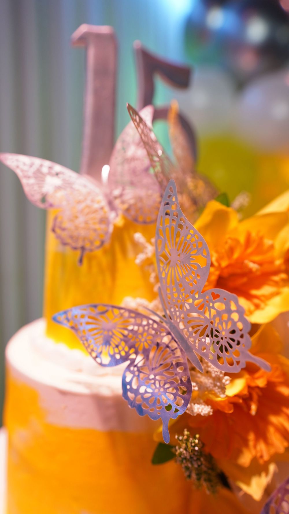 Beautiful yellow Quinceañera dress photographed during Briana's portrait session at Las Colinas Canals by Fotolilly Photography.