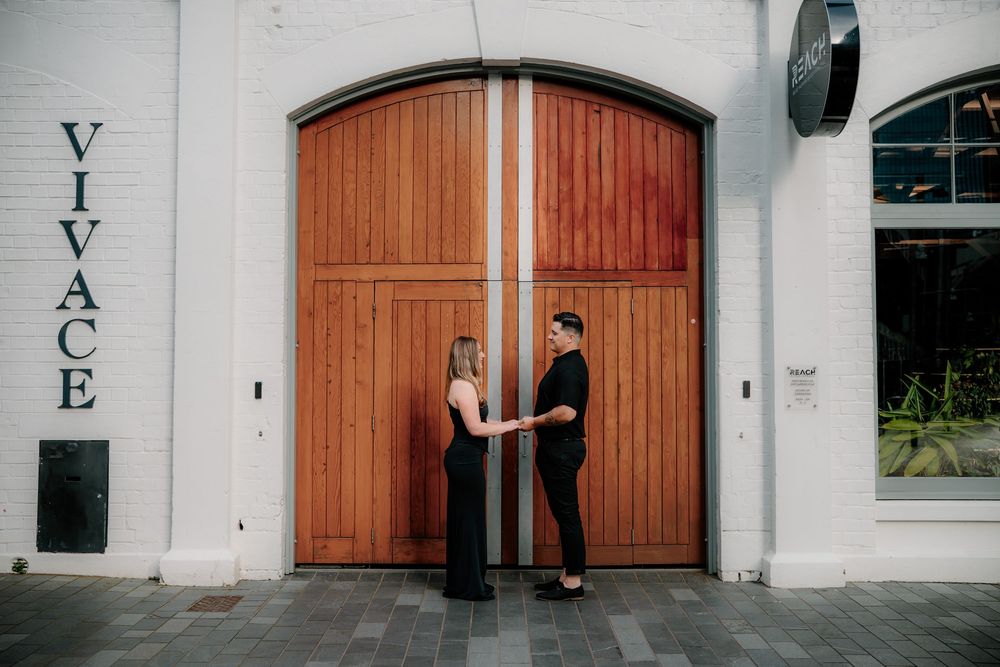 Romantic couple portrait during an Auckland pre-shoot