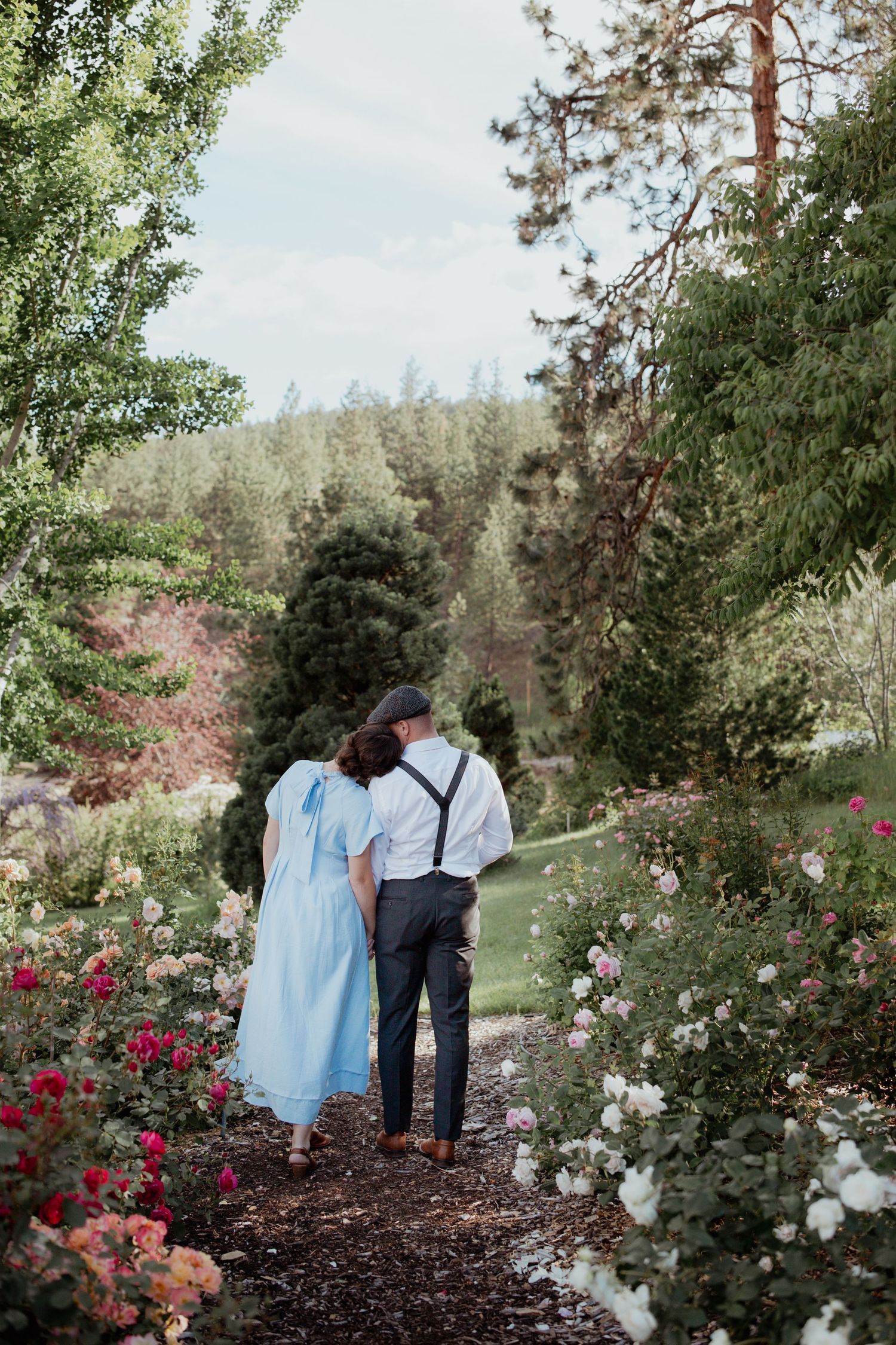 family photo surrounded by flowers in the South Okanagan