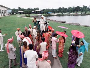 Gujarati groom baraat at Margaritaville Lake Resort Montgomery TX