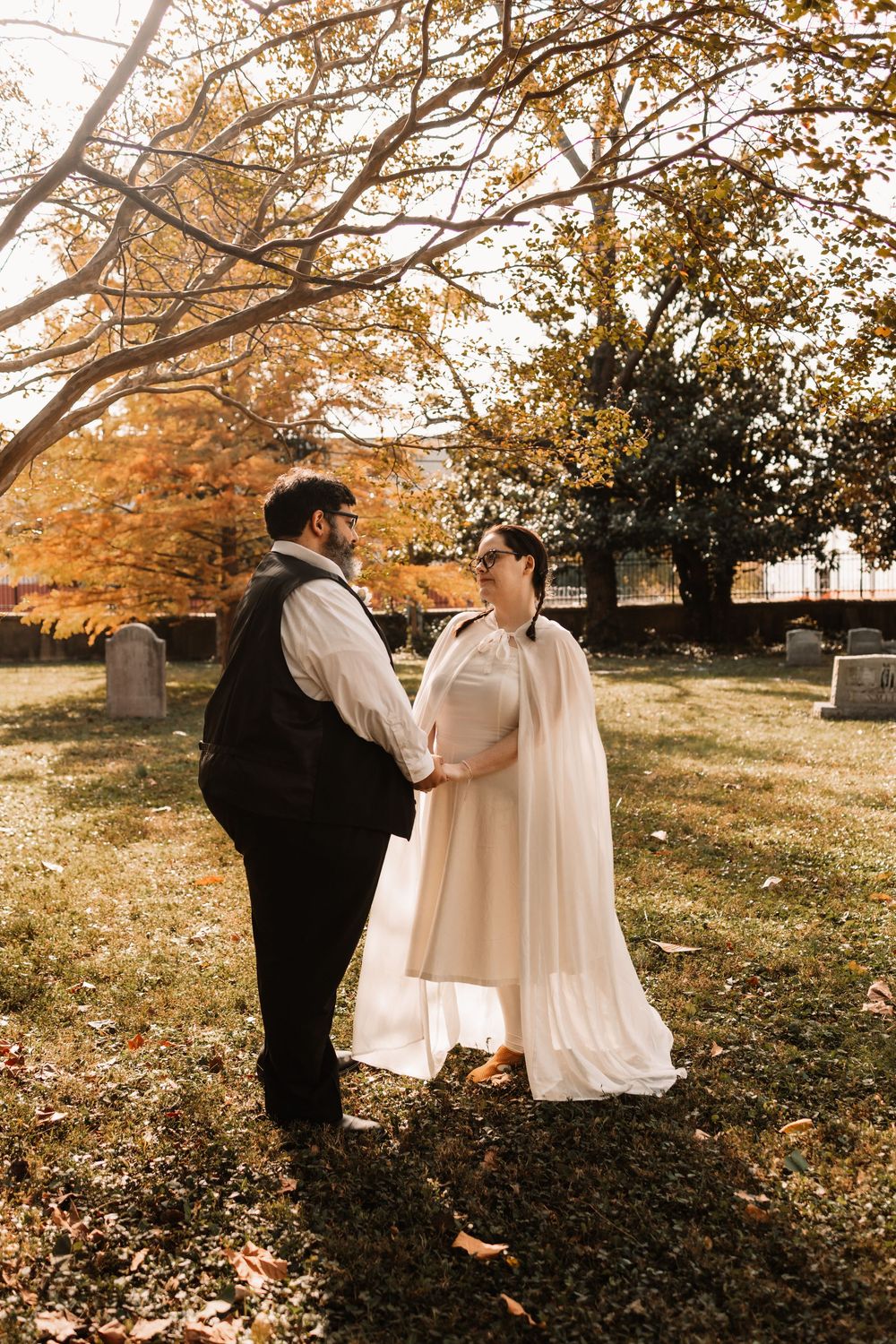 Elopement photography at historic Old Gray Cemetery in Knoxville, Tennessee with Nina Thomas Photography.