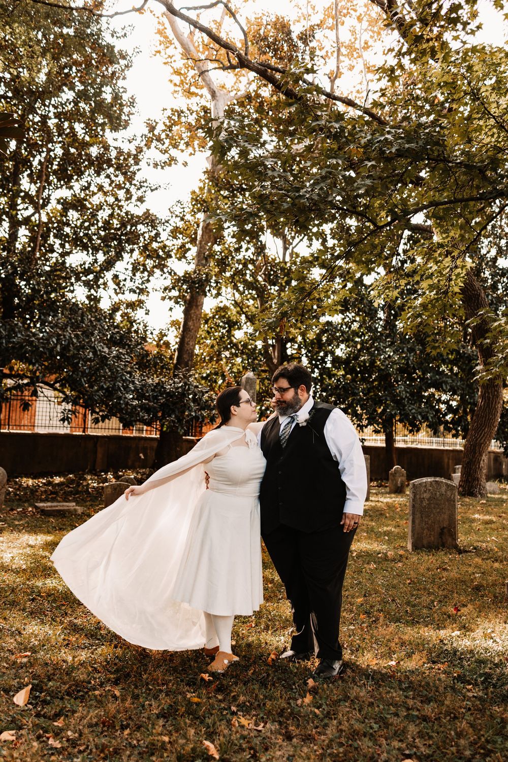 Elopement photography at historic Old Gray Cemetery in Knoxville, Tennessee with Nina Thomas Photography.