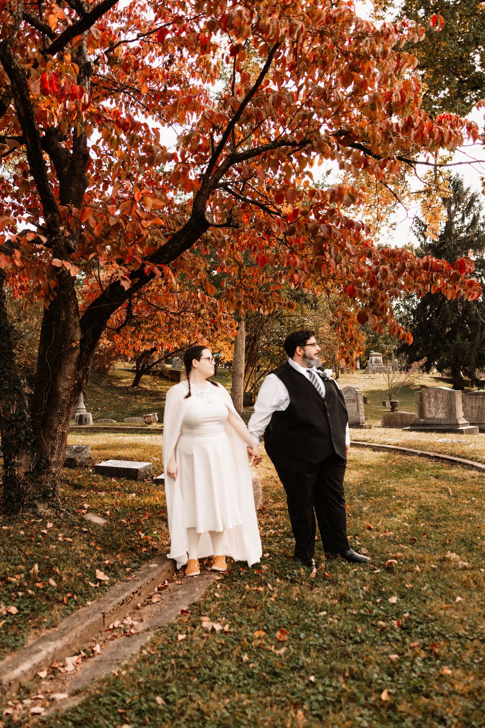 Elopement photography at historic Old Gray Cemetery in Knoxville, Tennessee with Nina Thomas Photography.