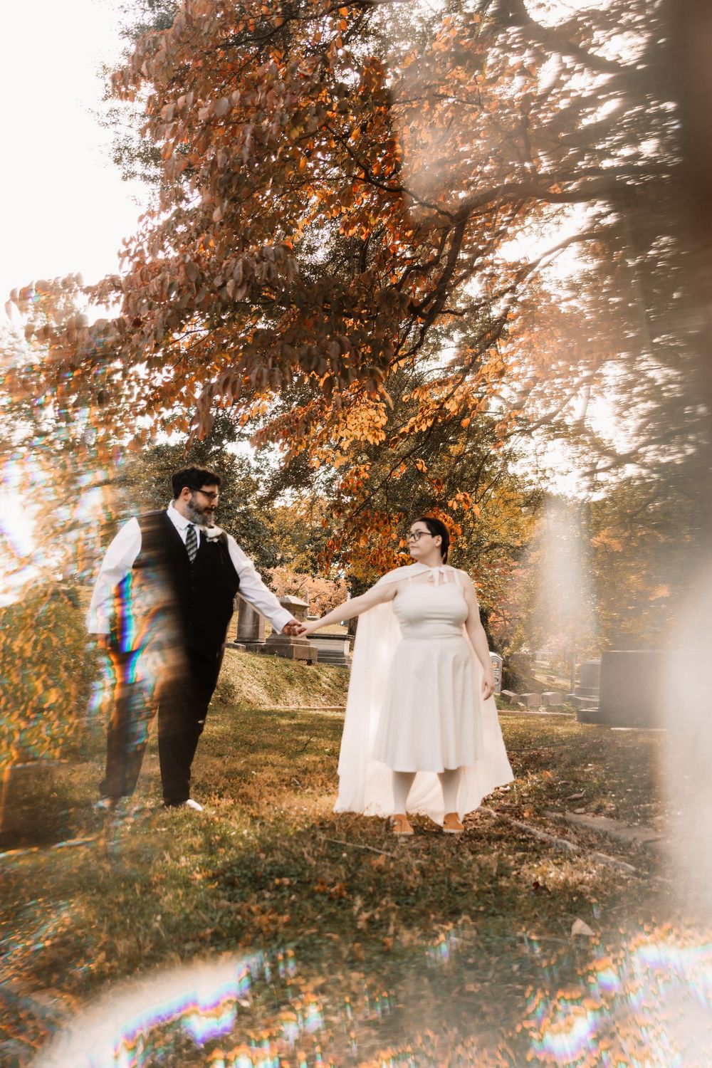 Elopement photography at historic Old Gray Cemetery in Knoxville, Tennessee with Nina Thomas Photography.