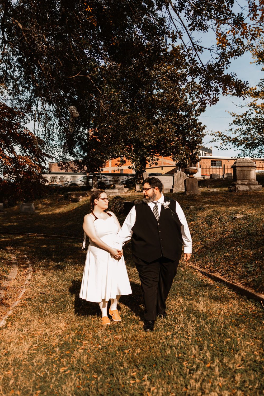 Elopement photography at historic Old Gray Cemetery in Knoxville, Tennessee with Nina Thomas Photography.