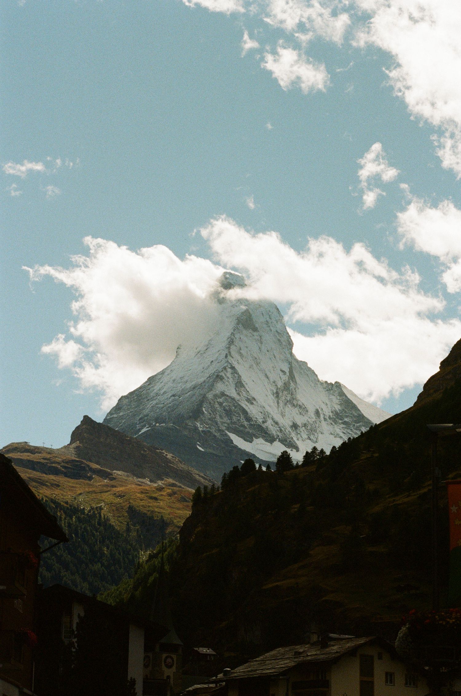 Film photo of the Matterhorn in Switzerland