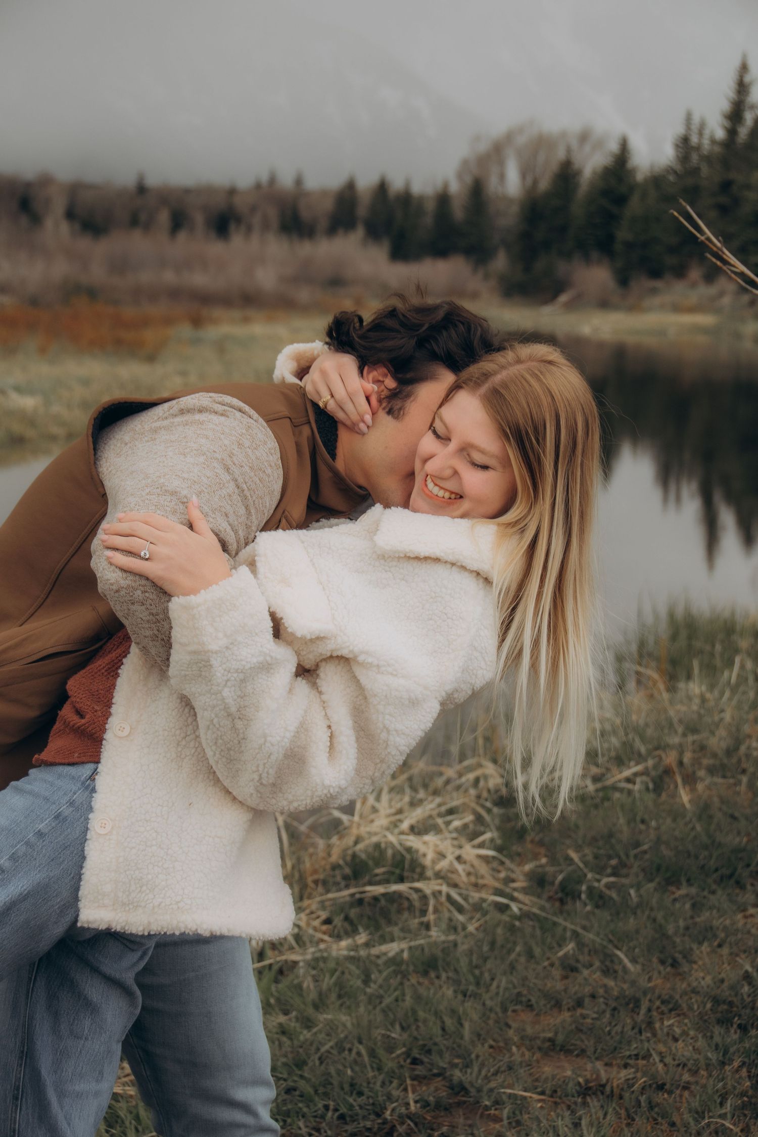 surprise proposal photographer in Jackson hole