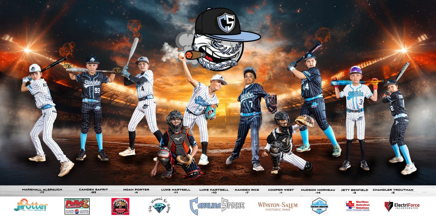 Dramatic composite sports banner with athletes in action poses against an orange sky background.