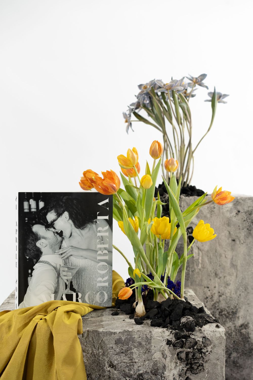 Luxury fine art wedding album with editorial pages and premium print design
