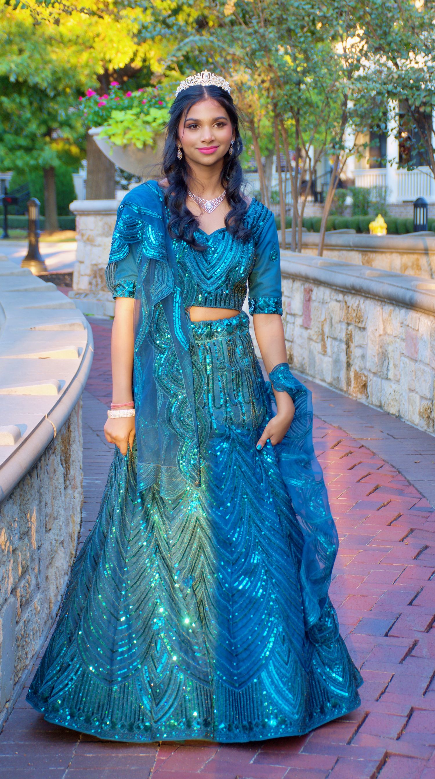 Sixteen-year-old girl embracing womanhood during Sweet 16 photoshoot