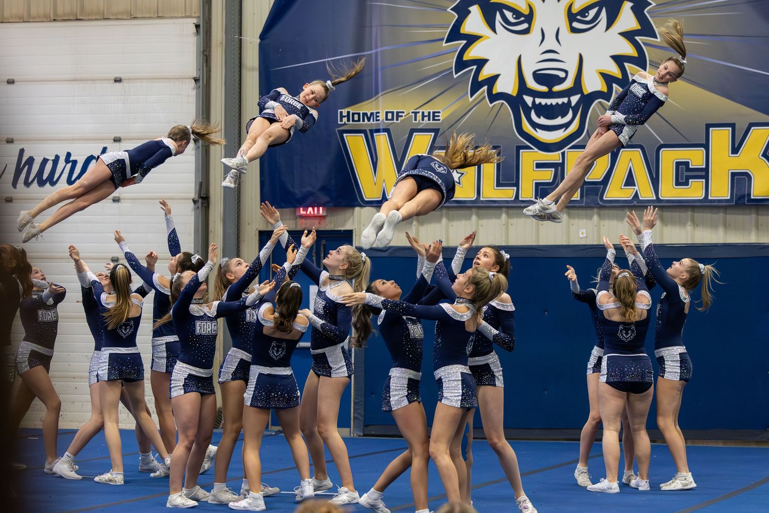 Girls Cheer routine in Burlington Ontario