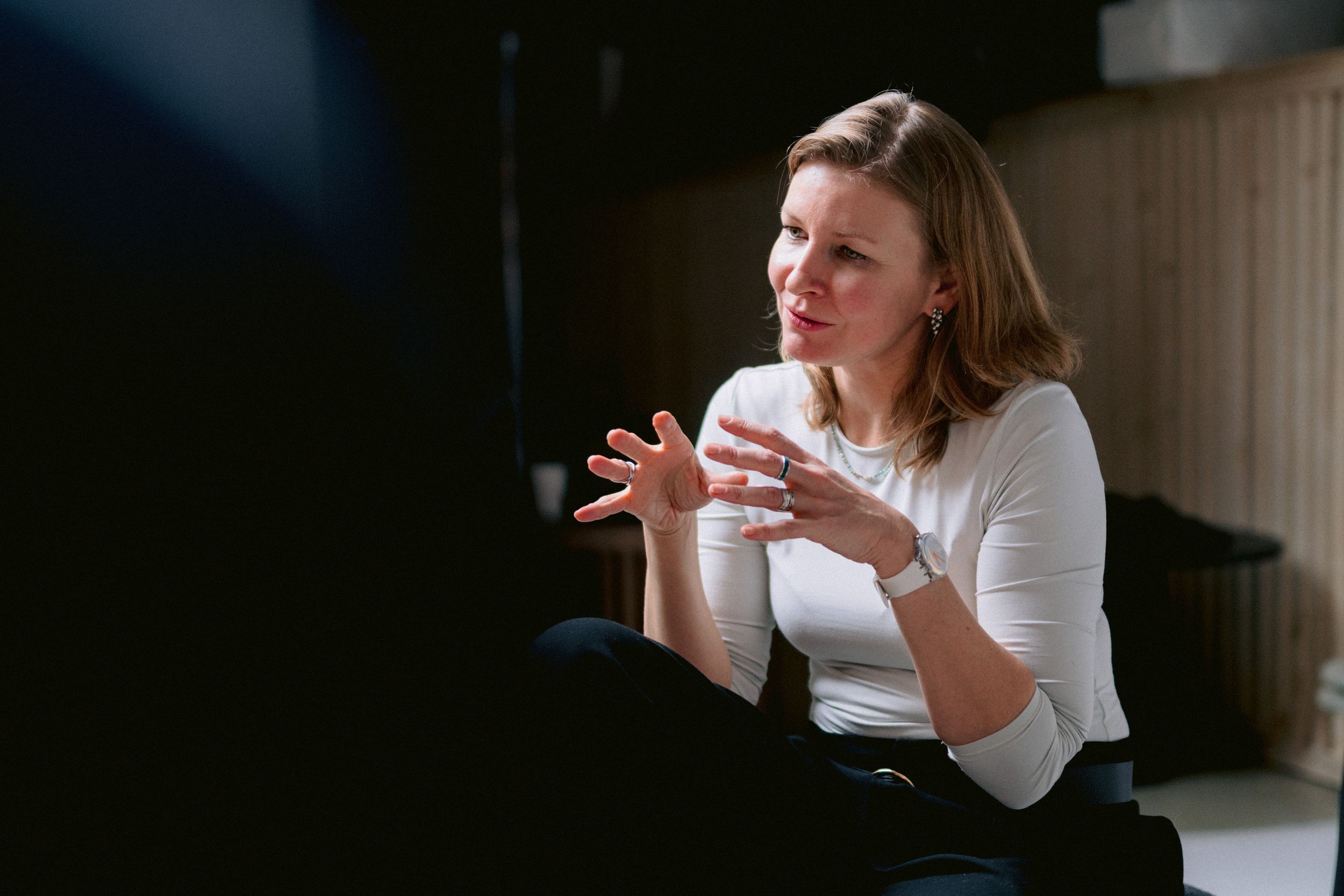 A woman's portrait.