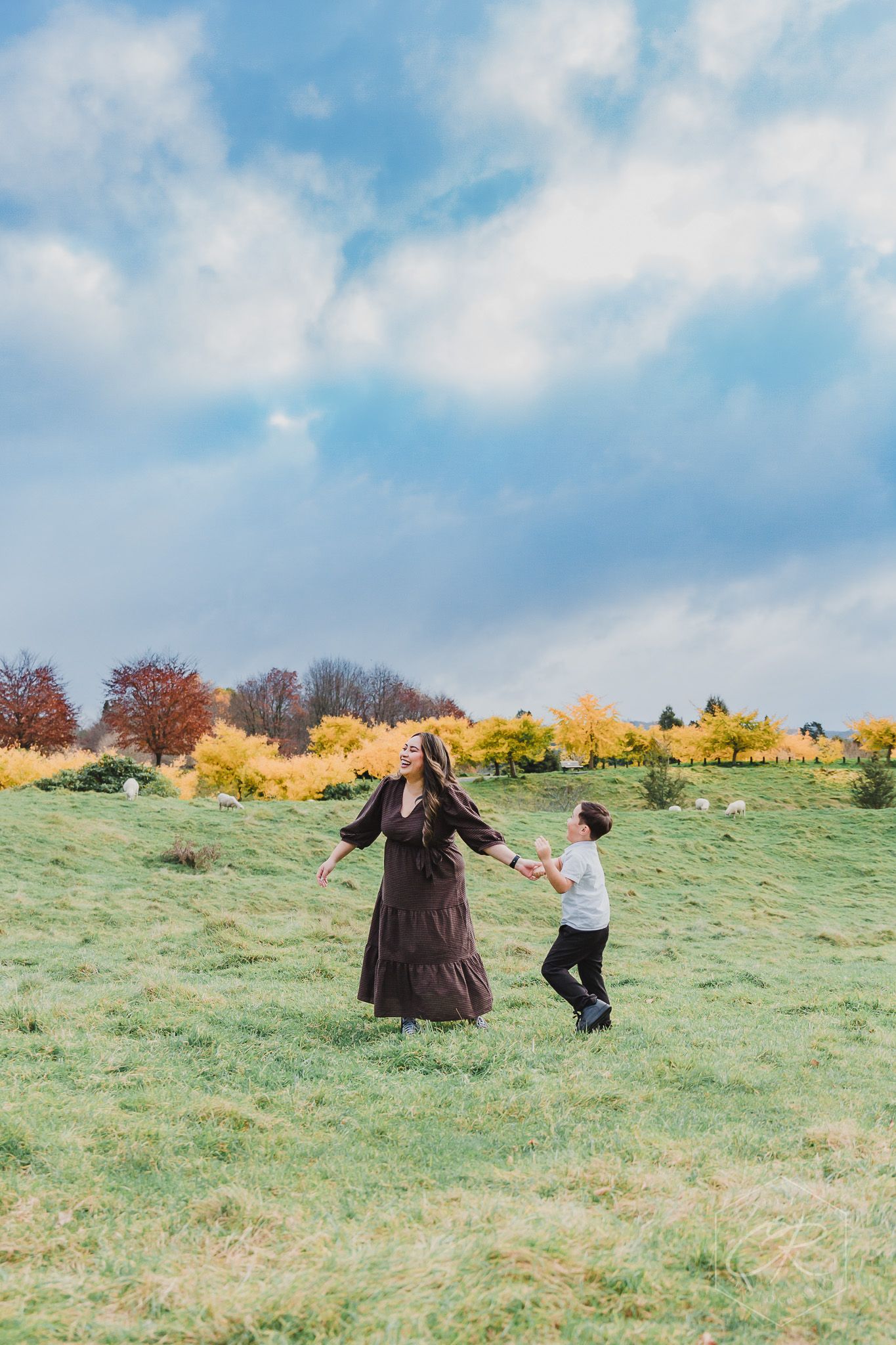 family photoshoot at the centennial rotorua tree trust