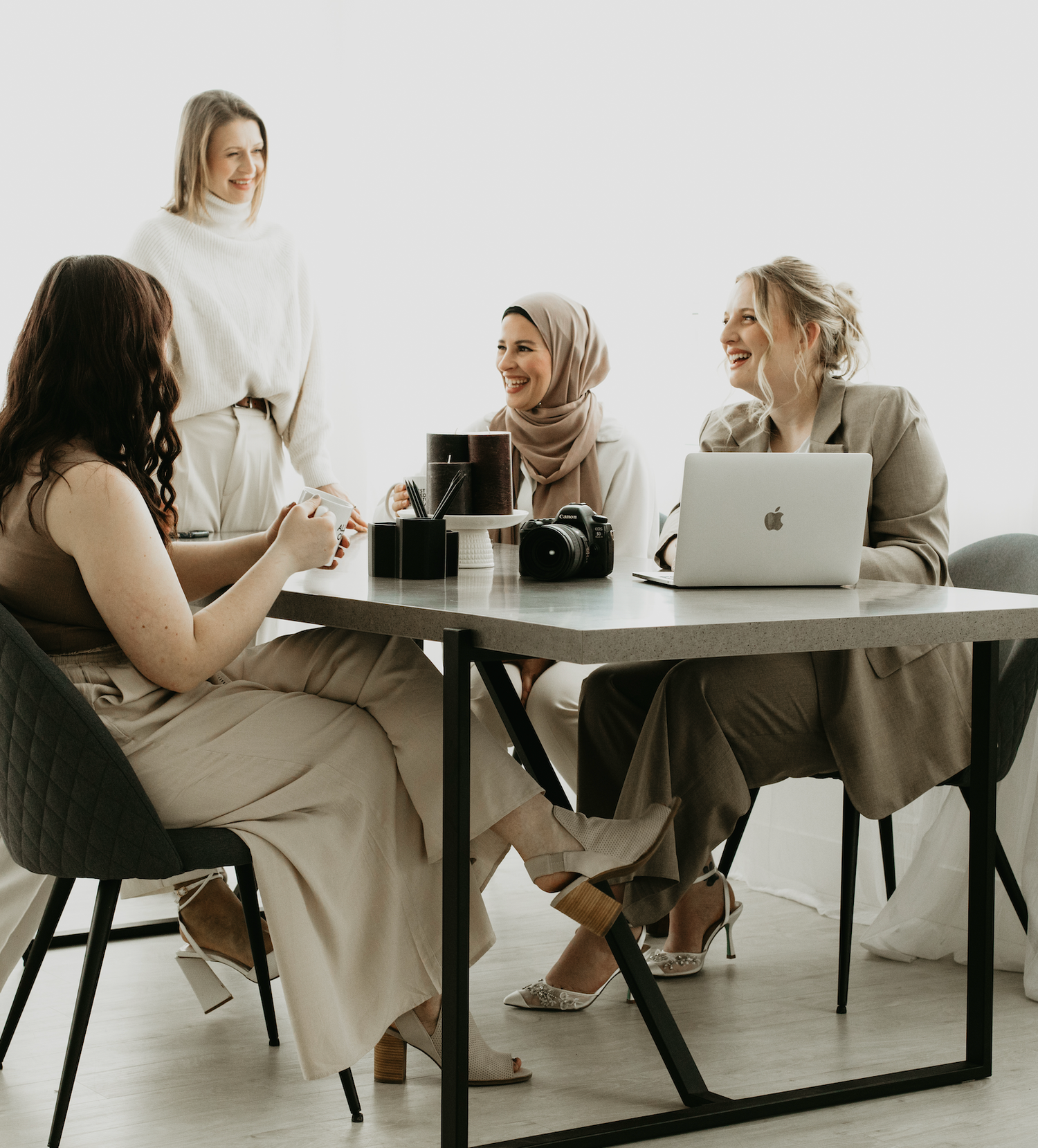 Wedding Photography team having a meeting