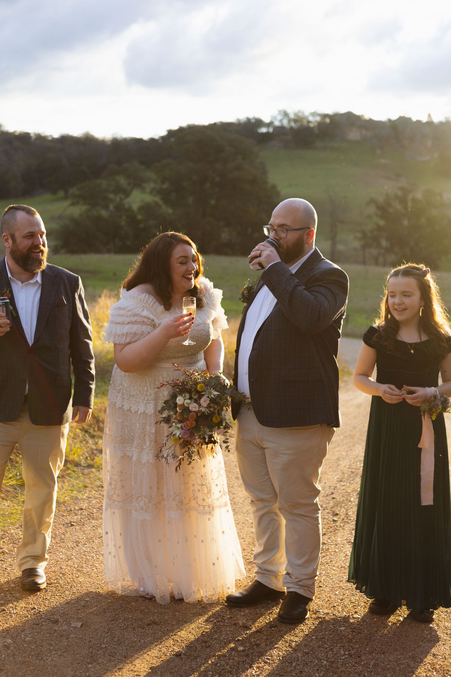 Bride and groom kissing at Tamworth Goonoo Goonoo Country Wedding