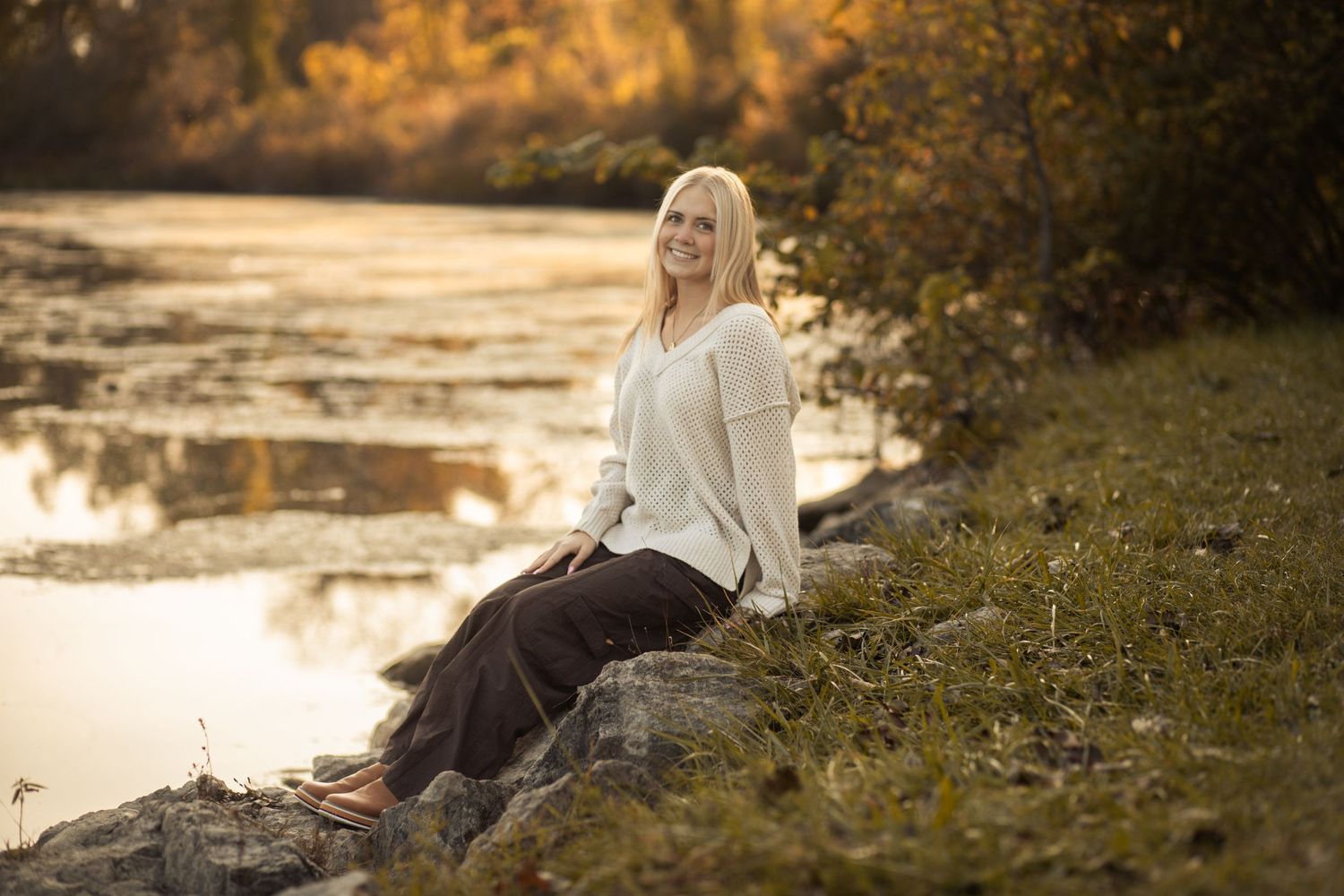 Senior portrait taken in Kensington Metro Park Michigan