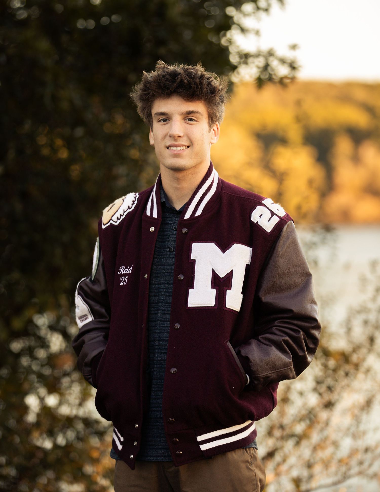 Senior portrait taken in Kensington Metro Park Michigan