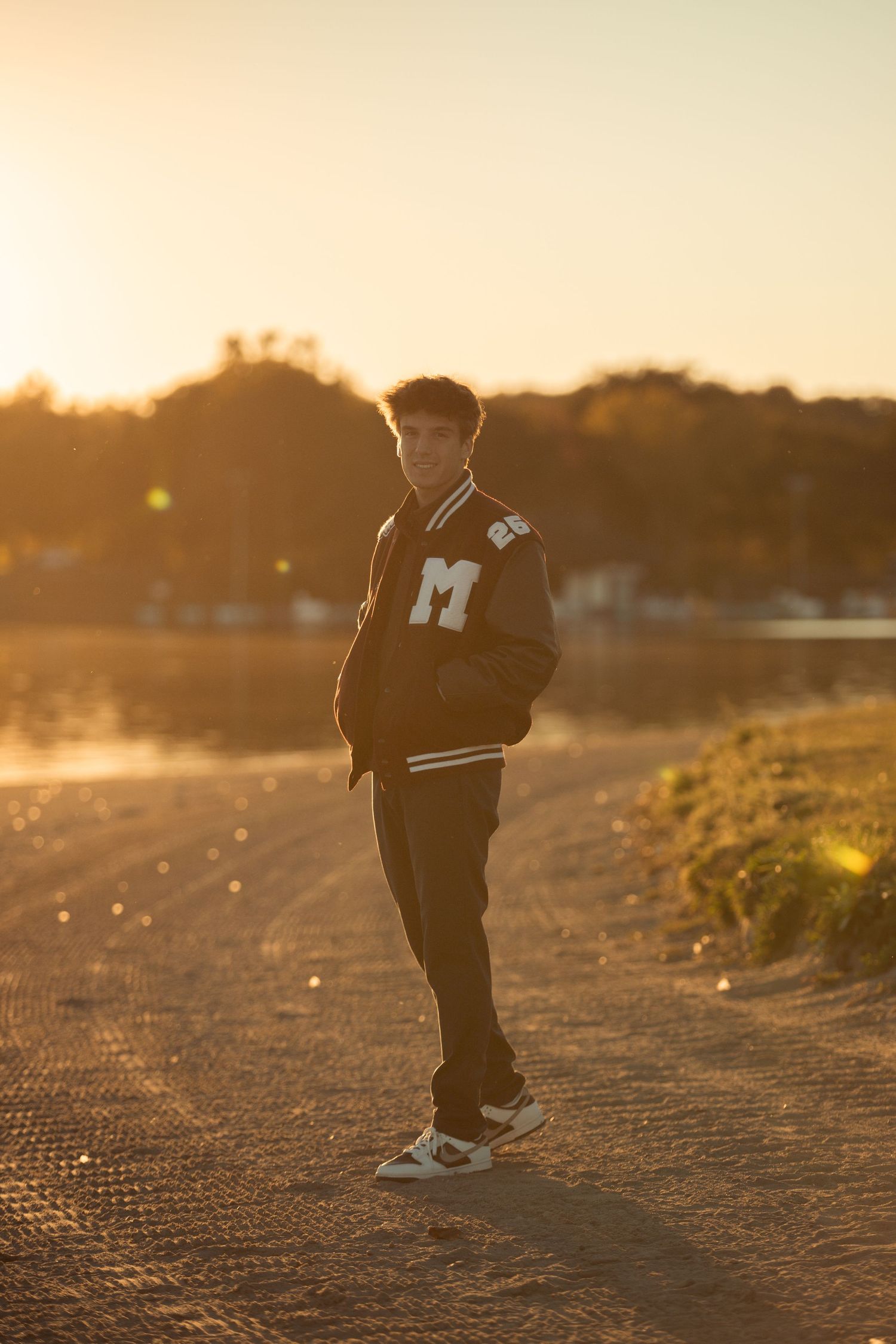 Senior portrait taken in Kensington Metro Park Michigan