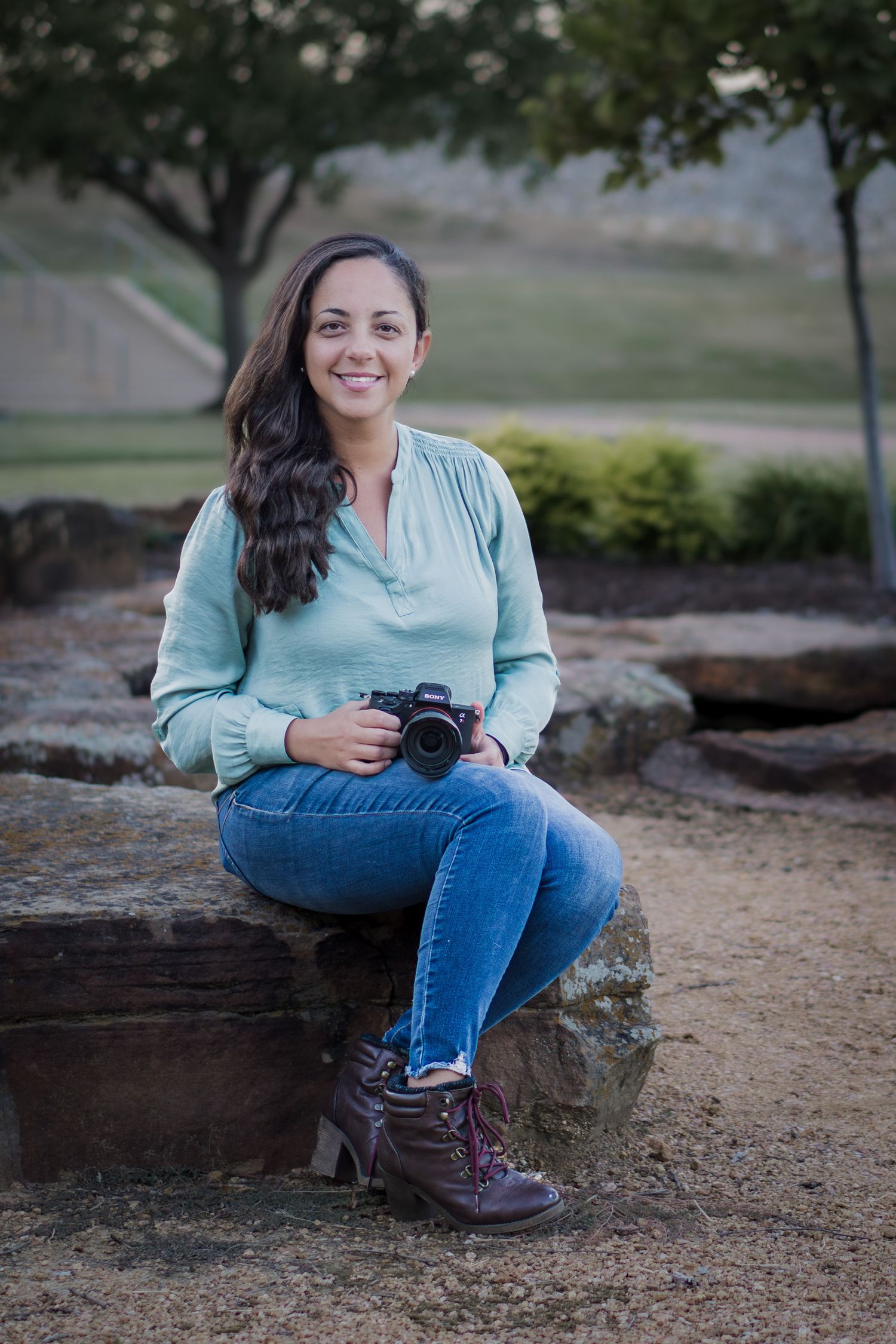 Jaklen Gerges Photographer portrait Westlake Texas outdoors holding a camera passion headshot professional branding