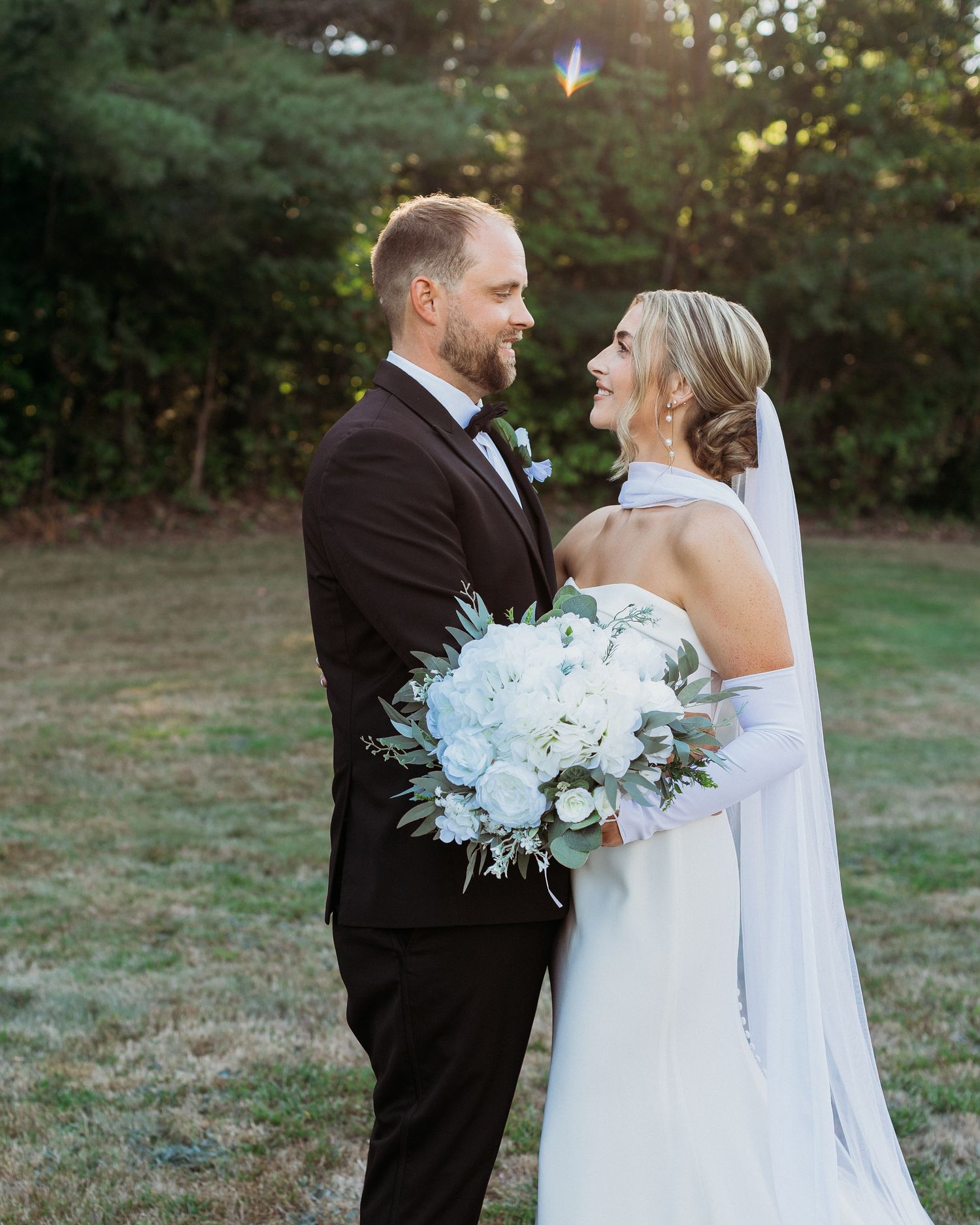 wedding couple after there maine wedding ceremony