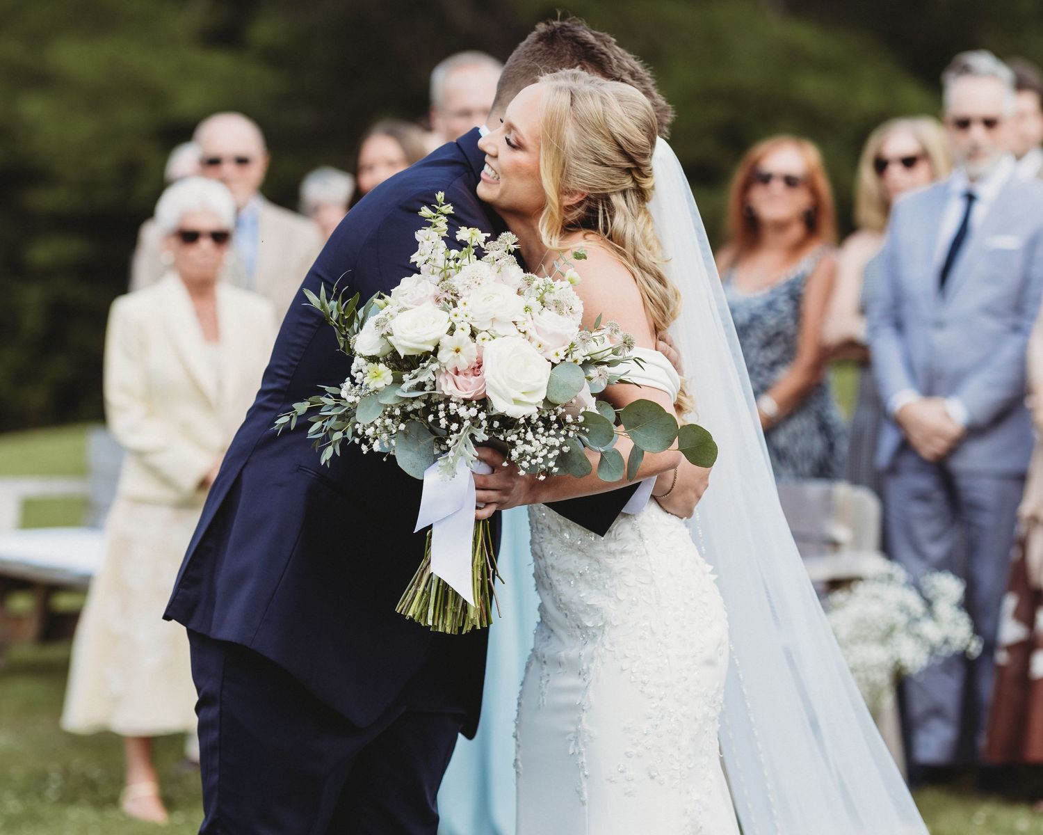 Best Maine Wedding Photographer capturing wedding day at Waters Edge location in Central Maine