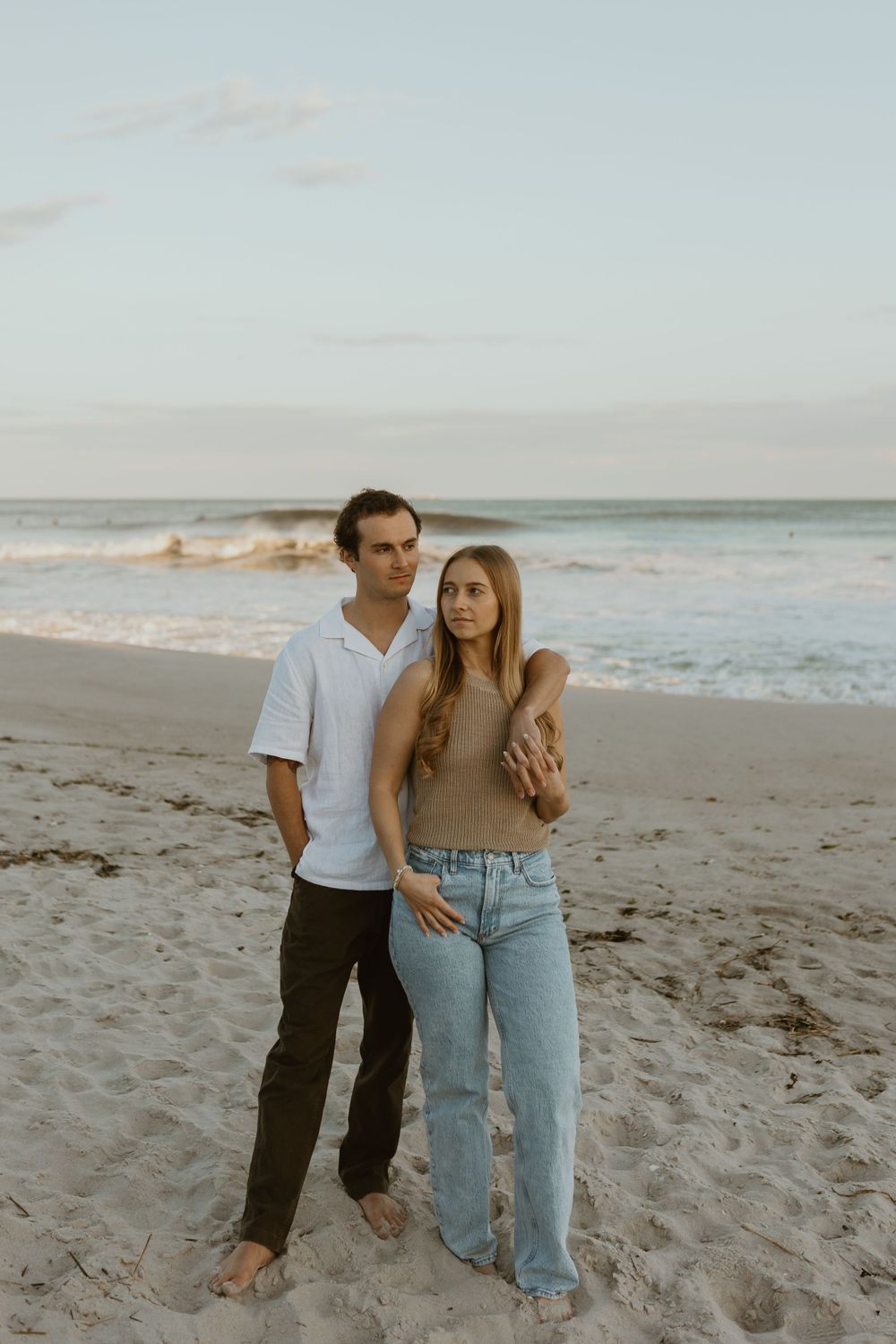 Spring Beach Engagement Photos in Long Island, by Long Island Wedding Photographer, Danielle Jenkin Photography