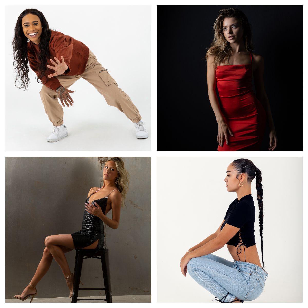 A collage of models taken in the studio in Chandler, AZ