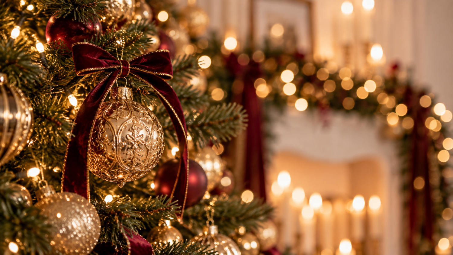 Elegant Christmas photography sessions 2026 in Worcester, MA, featuring cozy and velvet holiday setups with festive decor.