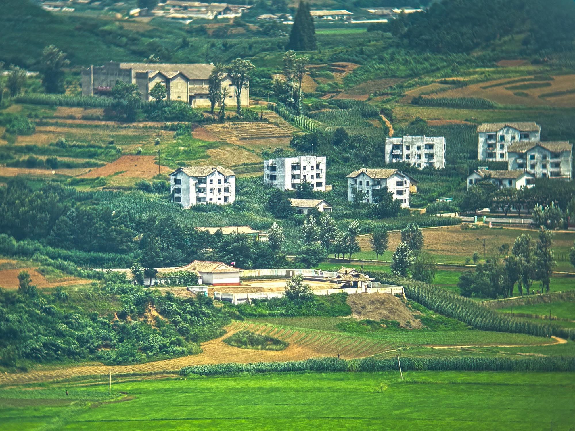 North Korea seen through telescope at Aegibong Peace Eco Park