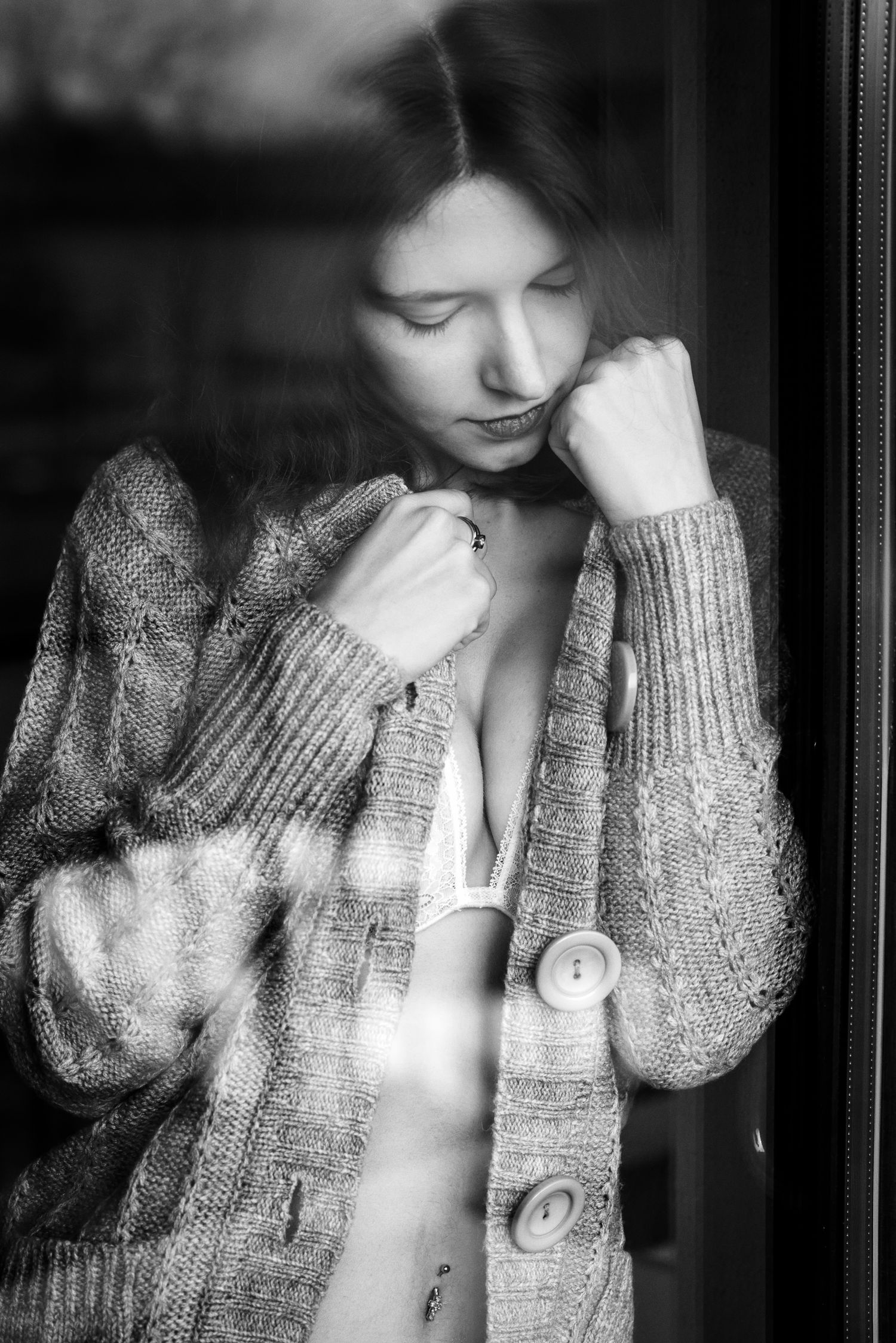 Ritratto in bianco e nero , parte del progetto fotografico "Through The Never", caratterizzato da un'estetica espressiva, e un forte impatto