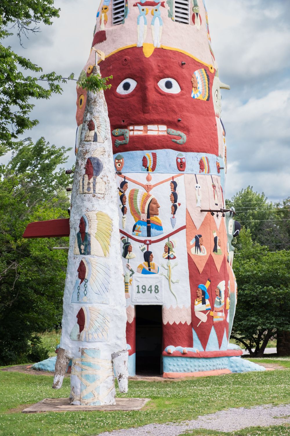 Ed Galloway's Totem Pole Park. Route 66, Oklahoma.