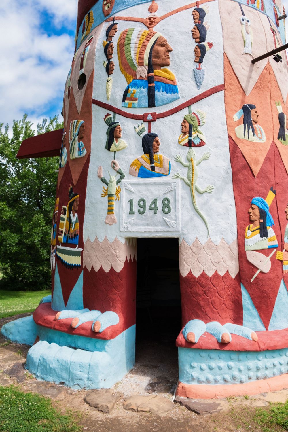 Ed Galloway's Totem Pole Park. Route 66, Oklahoma.