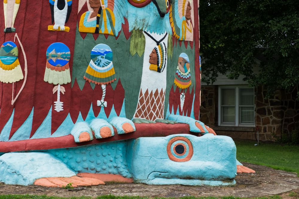 Ed Galloway's Totem Pole Park. Route 66, Oklahoma.