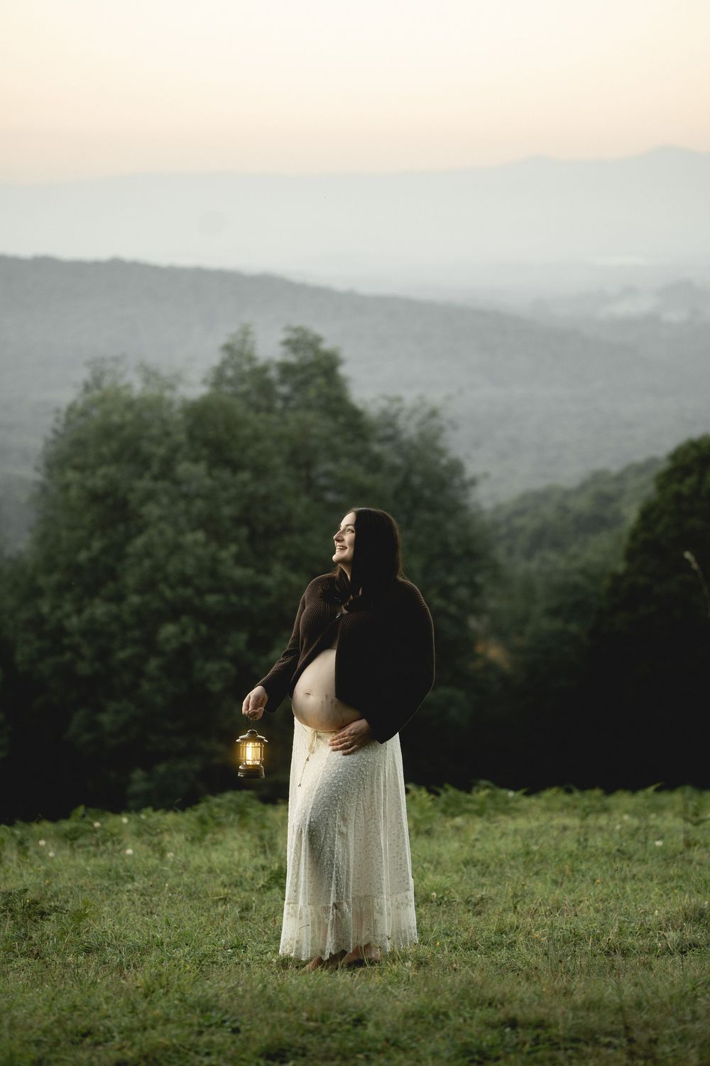 Sunset maternity photography session Dandenong Ranges golden hour
