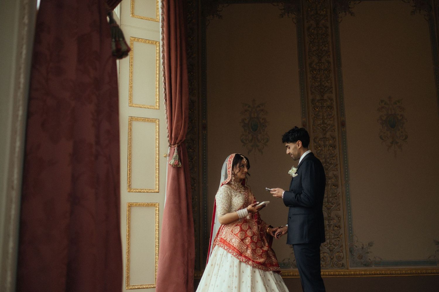Bride and groom vows at Highlands House