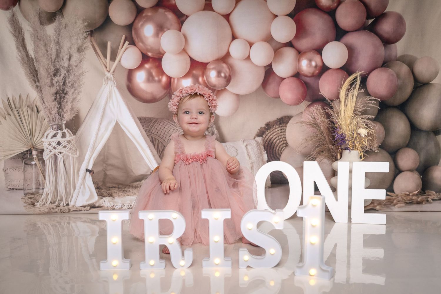 First Birthday Cake Smash, Barnsley photographer with Studio in Penistone