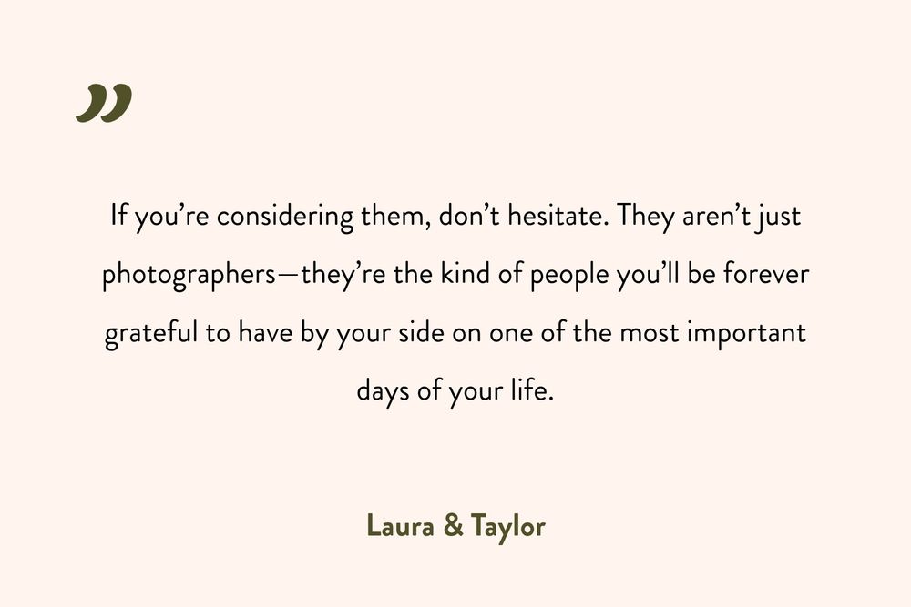 A quote about wedding photographers being worth hiring displayed in elegant text on a light background.
