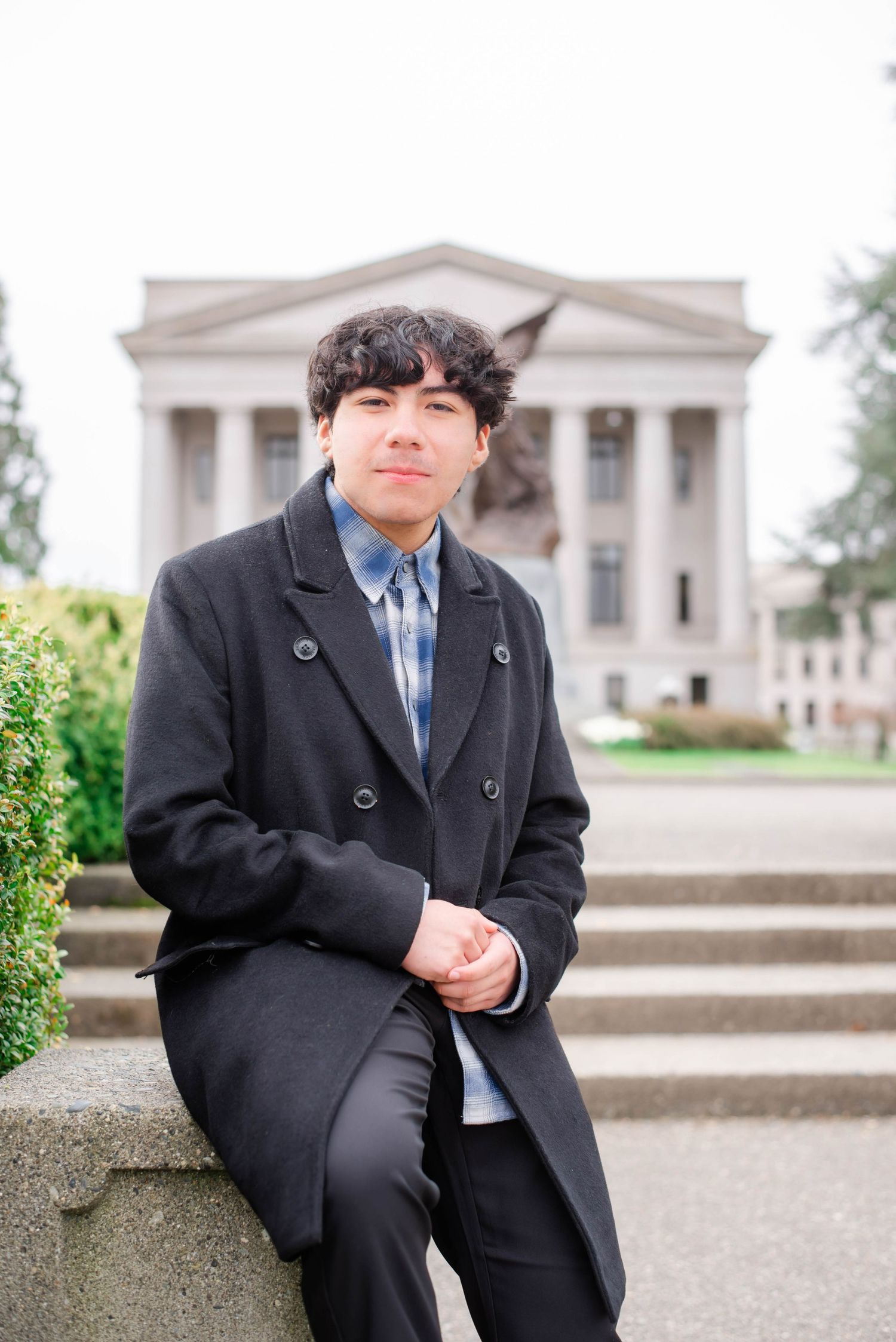 senior guy portrait Raleigh NC bright natural light