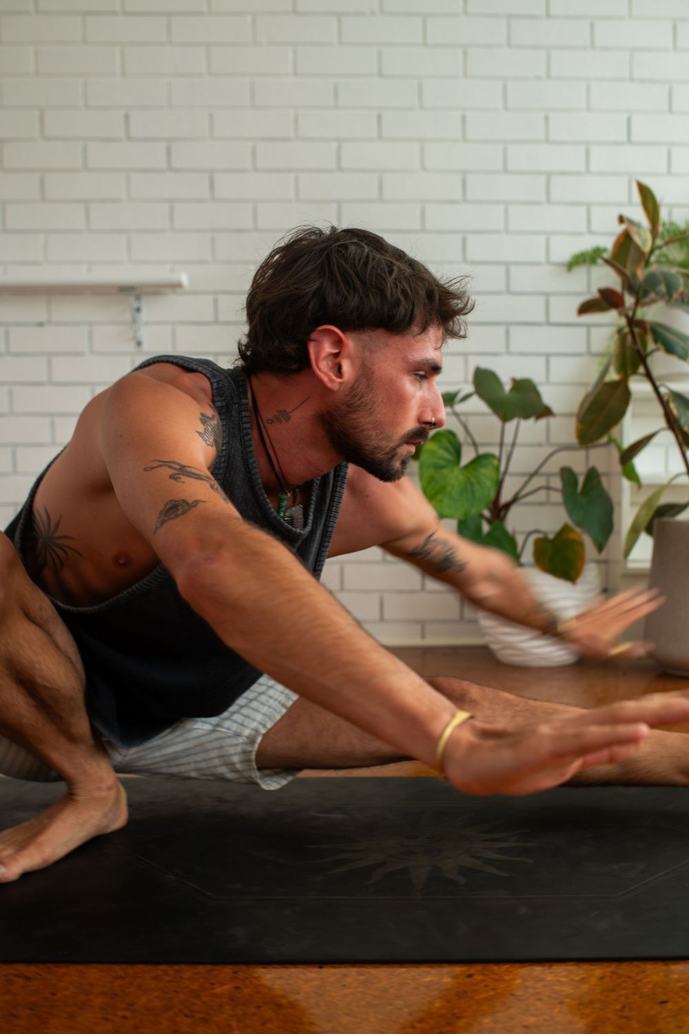 Man doing yoga pose
