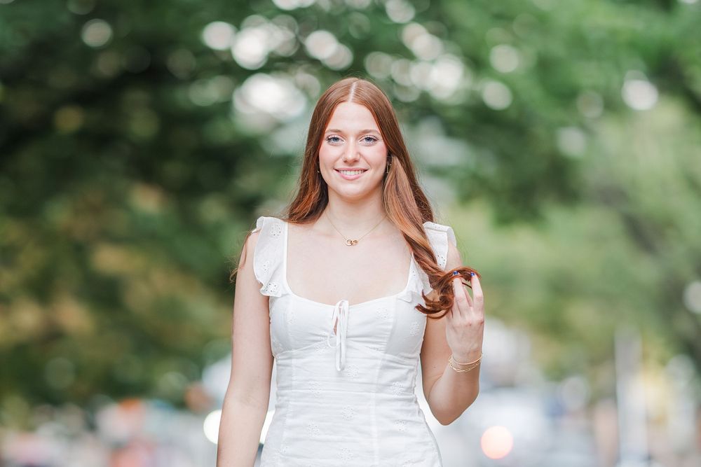 A Potomac high school senior in an historic Old Town Alexandria setting