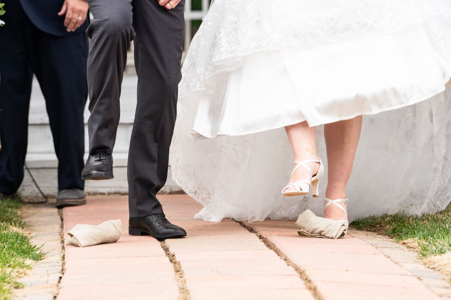 Photograph of breaking of wedding glass