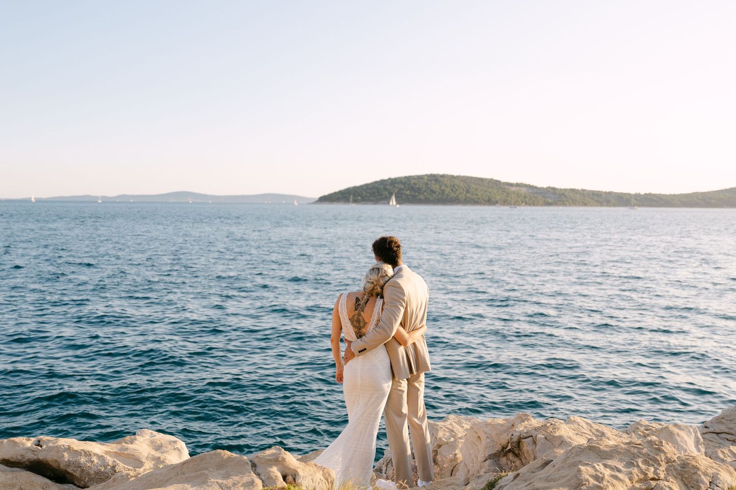 Split couple photography