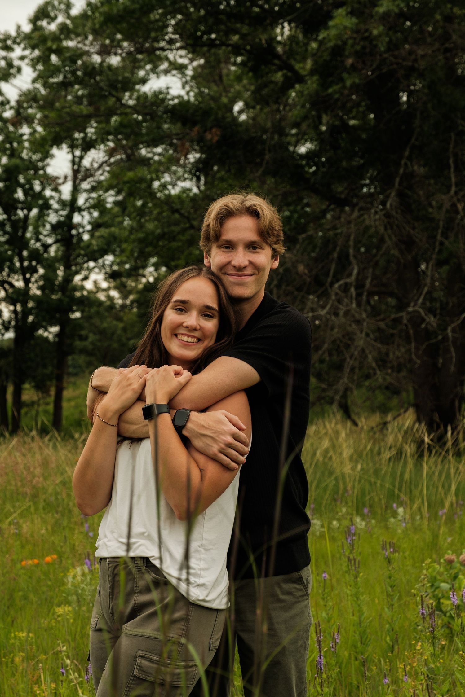 A couple session in the woods in Coon Rapids Minnesota