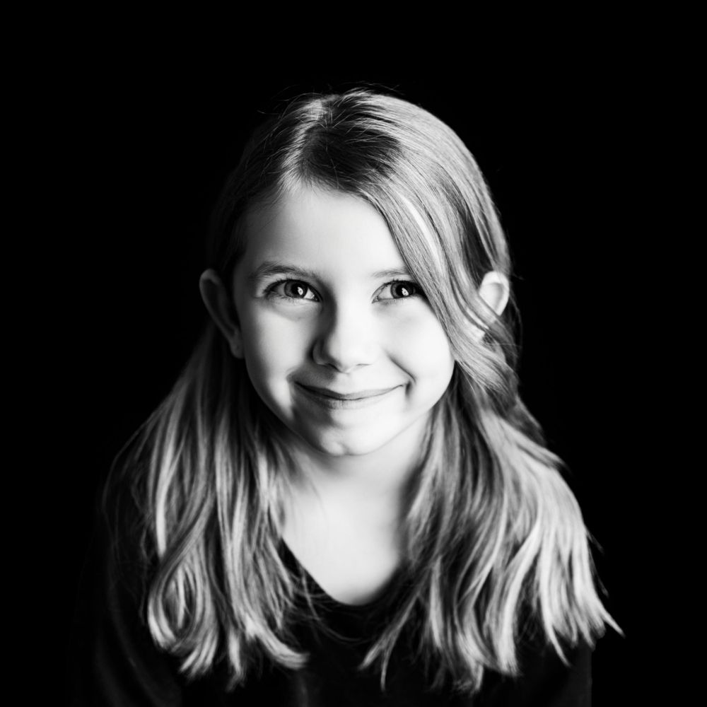 Black and white studio photoshoot in Marion Indiana