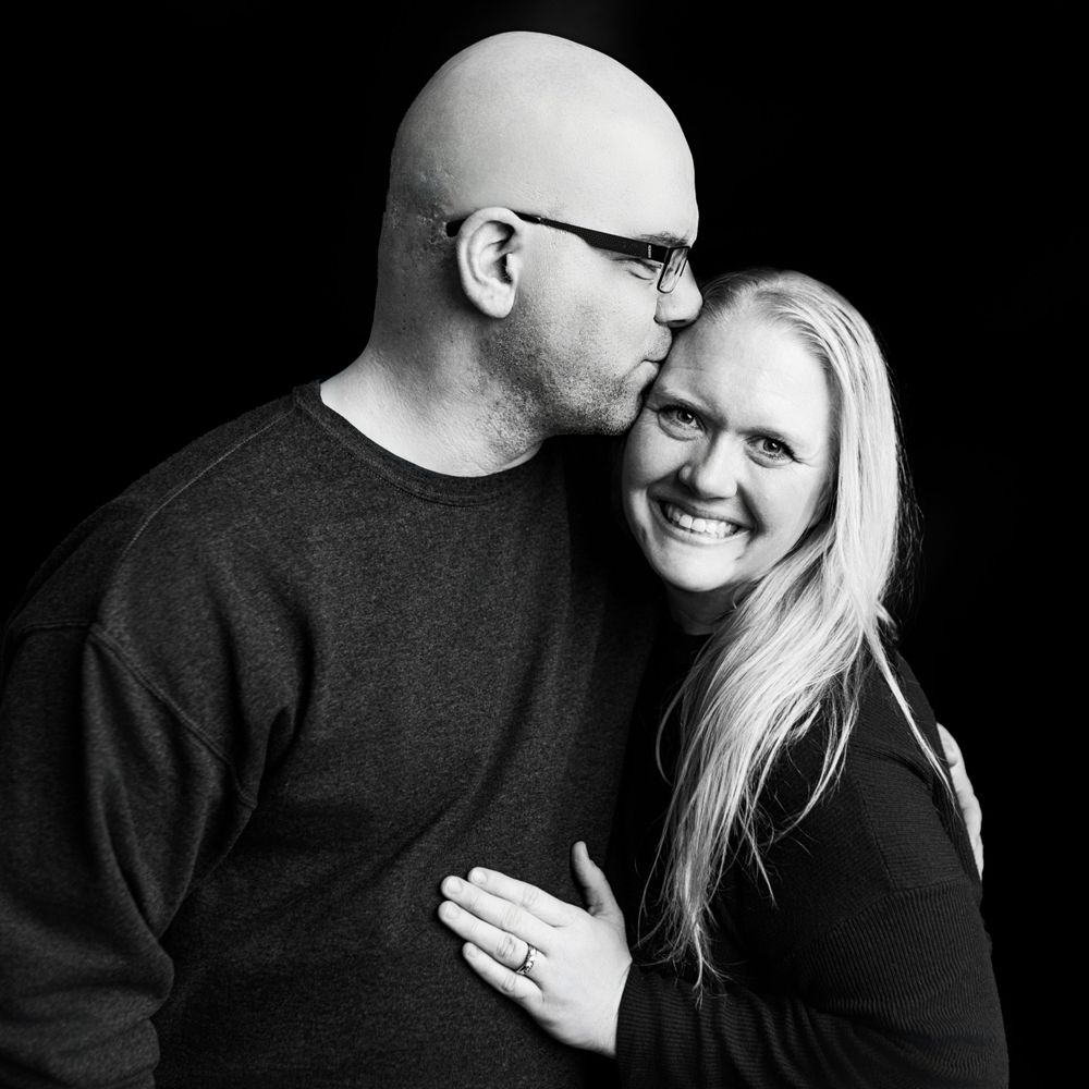 Black and white studio photoshoot in Marion Indiana