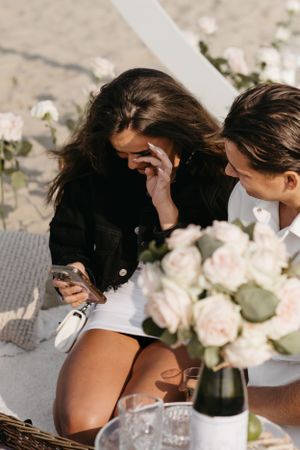 Verloving shoot op het strand