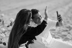Verloving shoot op het strand