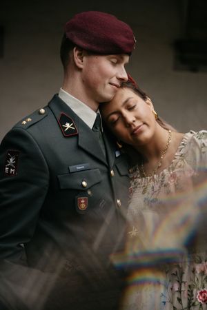 Portret van een teder moment tussen koppel
