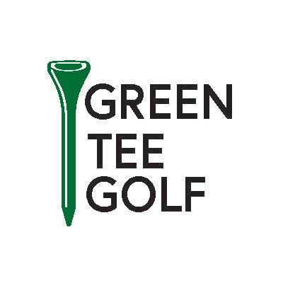 Green Tee Golf logo featuring a stylized green golf tee design with black text.