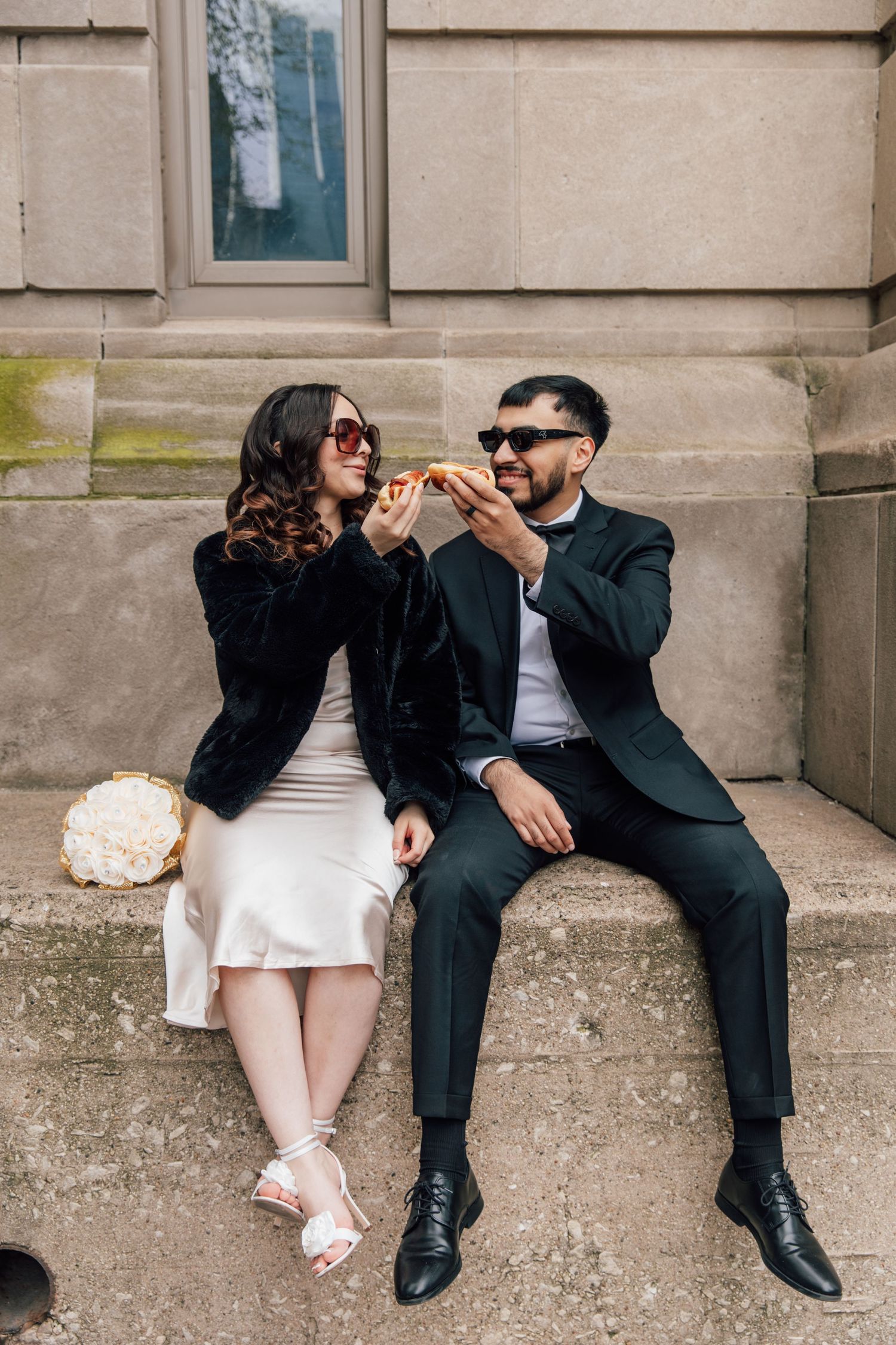Wedding elopement downtown chicago